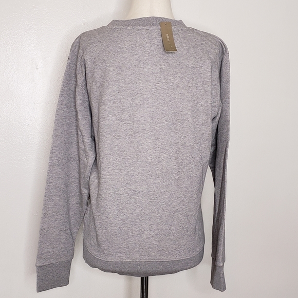 NEW J. Crew Crewneck Sweat Shirt Embellished - Picture 8 of 12
